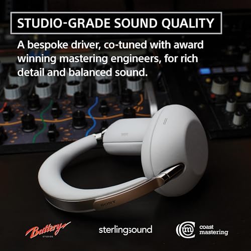 Sony 1000X THE COLLEXION Wireless Noise Cancelling Headphones, Platinum | Luxury Comfort with Curated Materials, HD NC Processor QN3, 12 Microphones, Mastered by Engineers, Up to 24 Hrs of Battery - color: Platinum