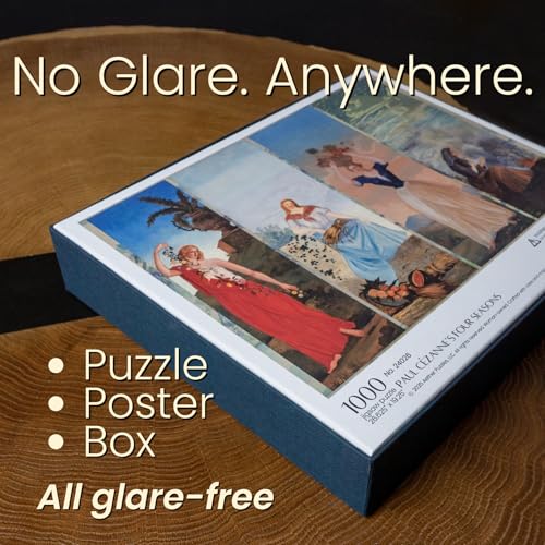 Paul Cezanne's Four Seasons, Premium 1000 Piece Jigsaw Puzzle for Adults, Glare-Free, Soft-Touch Puzzles, Made in USA, Puzzle Lovers Gift Ideas, 26.6" x 19.25" - color: Paul Cezanne's Four Seasons