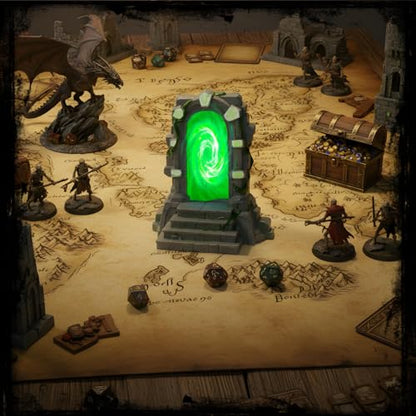 Wowagoga Glowing Portal Miniature, Resin Miniature Light Up | Prop for Tabletop War Games War Games Fantasy Style