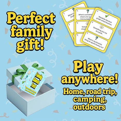 How Well Do You Know Your Family? Fun Guessing Game for Family Game Night | Family Bonding Activities | Fun Family Card Games For Kids, Teens & Adults | Easy Family Game Night | Ages 8+, 3-8 Players