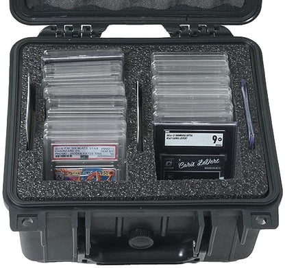 Case Club 53 Graded Card Slab Carrying Case - Waterproof Slotted Storage Fits PSA/BGS/FGS/SGC Graded Slabs - Sports/Trading Collector Box for Baseball - Travel Holder for Slabs/Sleeves/Loose Cards - style: 53 Graded Slabs (Non-slotted)