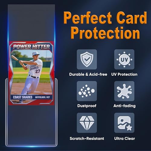 320 PCS Card Sleeves, Premium Plastic Top Loaders for Sports Cards | 3"X4" Card Protectors, Baseball Card Sleeves, Hard Plastic Card Holder for Trading Sports Football Game Cards - size: 110 Clear Hard Sleeves + 200 Soft Sleeves