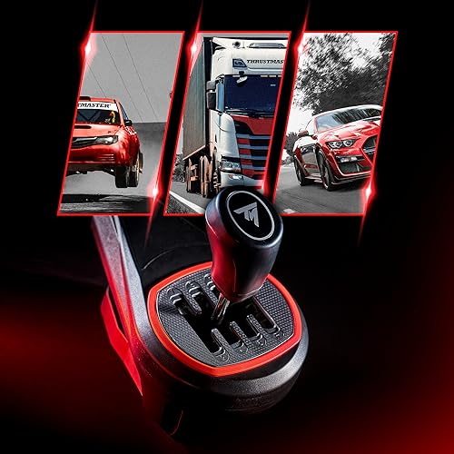 Thrustmaster TH8S Sim Racing Gear Shifter Add-On - PS5, XBOX & PC | H-pattern, 7 gears plus reverse, metal lever, works with Thrustmaster wheels, for rally, F1, NASCAR, farming and racing games