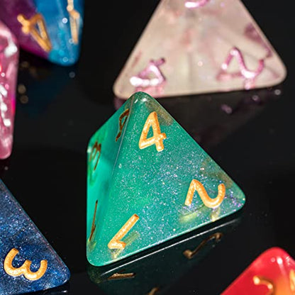 10 Pack of D4 Dice - Random Color Polyhedral Dice for D&D, DND, Table Games, Role Playing Games - color: 10pcs D4 Random Color