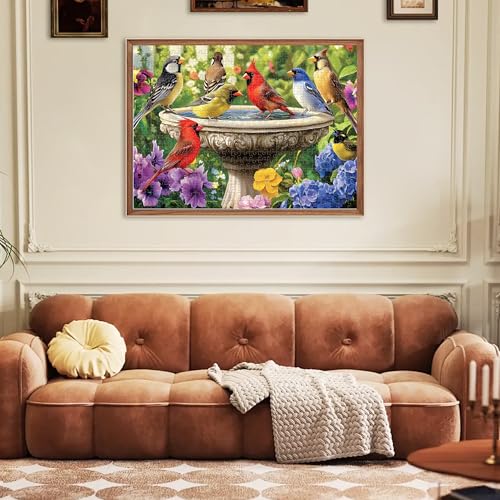 500 Piece Puzzles for Adults, Birds Jigsaw Puzzle 500 Piece for Adults Seniors, Recycled Cardboard Large Piece Puzzle 500, Family Games Great Gift for Mom Dad Family Friends 20.5 x 15 in - style: Birds Puzzle