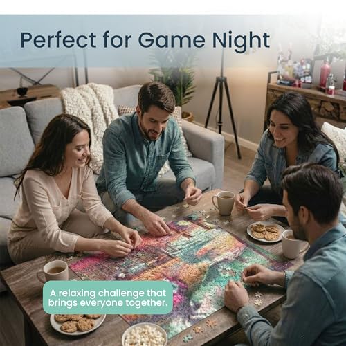 1000 Piece Jigsaw Puzzle for Adults - Beach Bar at Sunset - Challenging Puzzle Perfect for Game Nights - 1000 Piece Puzzle for Adults. 20x27 inches(Island Escape) - color: Island Escape