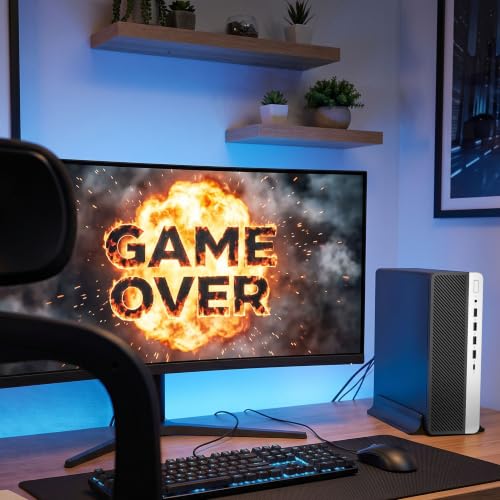 BTO HP G5 SFF Desktop Computer, Intel i7 9th Gen Processor, 512GB SSD, 16GB DDR4 RAM, GTX 1050Ti 4GB GDDR5, Wi-Fi, Windows 11 Pro, RGB Keyboard & Mouse, Gaming PC (Renewed)