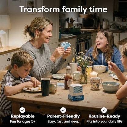200 Family Conversation Cards for Kids, Teens & Adults - Question Card Game | Fun screen-free connection; dinner, road trip & gifts. Expert-created pack; 4 categories light to deep; Talking Point Cards