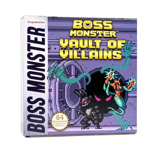 Brotherwise Games Boss Monster: Vault of Villains Expansion, 2 to 6 Players | ages 13+, Upgrade your dungeon by hiring one of 15 all-new Minibosses!, New Bosses, Spells, and more!