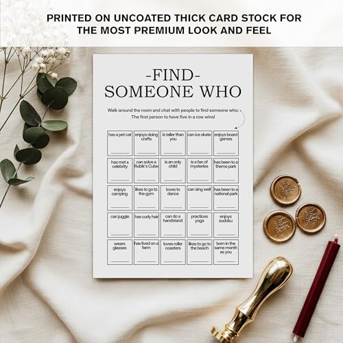Find Someone Who Bingo Cards, 25 Unique Sheets, Team Building Games for Work, Icebreaker Fun, Engaging Office Games, Team Building Activity for Employees and Groups