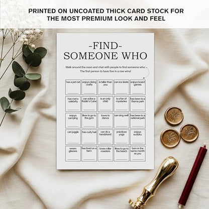 Find Someone Who Bingo Cards, 25 Unique Sheets, Team Building Games for Work, Icebreaker Fun, Engaging Office Games, Team Building Activity for Employees and Groups