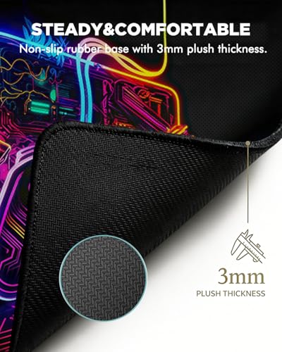 Mouse Pad, Desk Mat, 31.5x11.8in Large Mousepad, Gamer | Desk Pad with Stitched Edge & Rubber Non-Slip Bottom, Gaming Mouse Pad, Extended Mousepad for Home, Office - color: Gamer