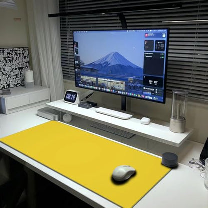 Yellow Mouse Pad Extended Large Gaming Mousepad XL Big Long Oversized Desk Mat Stitched Edges 31.5 X 11.8 Inch for Home Office - color: Black8