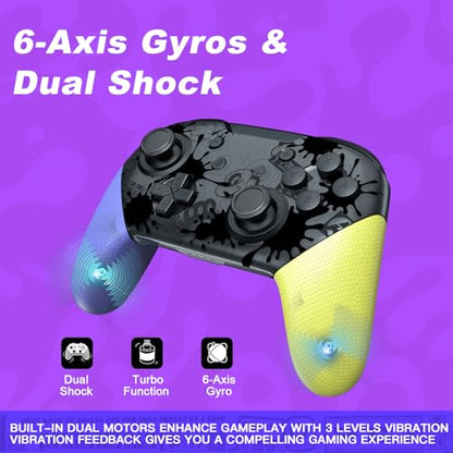 Dritrip Switch Controller, Wireless Pro Controller Compatible with Switch/Switch Lite/Switch OLED, Switch Remote Gamepad with Joystick, Double Vibration, Wake-up and Motion Control