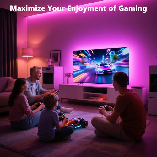 Led Lights for TV LED Backlight for 65-75in TV, 16.4FT RGB | Smart LED Strip Lights, APP & Remote Control Music Sync & Multi-Scene Modes-USB Powered LED Lights for Bedroom/Gaming/Party - size: 14.3 ft