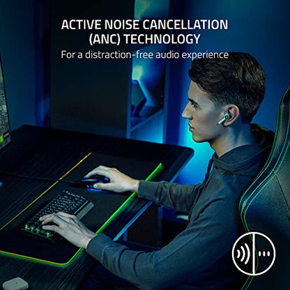 Razer Hammerhead HyperSpeed Wireless Multi-Platform Gaming Earbuds for PlayStation 5 / PS5, PC, Mobile: ANC - Noise Cancelling Mic - Bluetooth 5.2 - RGB Chroma - 30 Hr Battery - style: PlayStation
