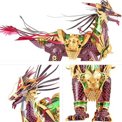 Piececool 3D Metal Puzzle for Adults, Auspicious Kirin Metal Model Building Kits, Brain Teaser Puzzles DIY Craft Kit, Perfect Birhtday Gifts for Teens Man Woman Family- 164 Pcs - color: Multi-color