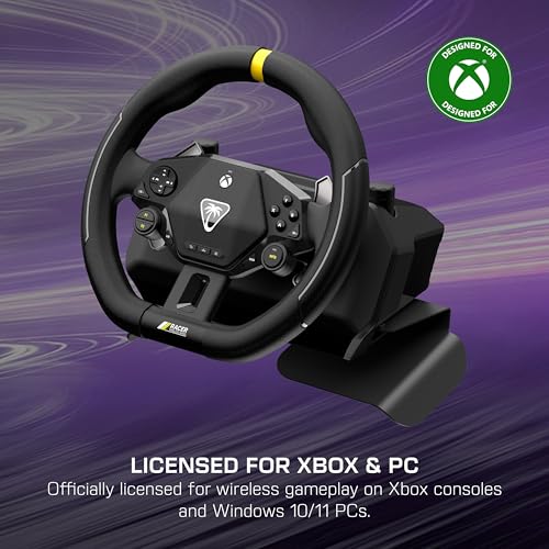 Turtle Beach Racer Wireless Racing Wheel System Officially Licensed for Xbox Series X|S & Xbox One and Windows PCs – Complete Design, Reliable Wireless Connection, up to 30Hr Battery– Black - style: Wireless Racing Wheel