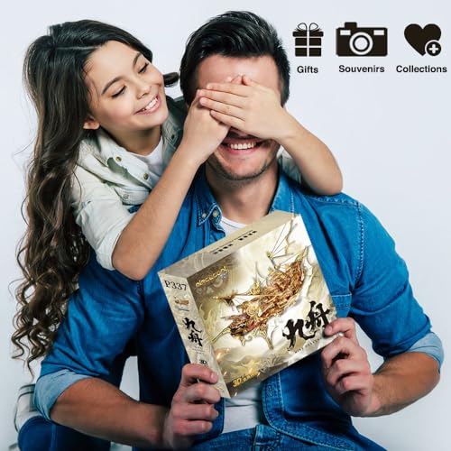 Piececool 3D Metal Puzzles, Nine Heavens Boat Models Kits to Build for Adults, Difficult Brain Teaser DIY Crafts Assemble Ship Building Kits Gifts for Man Women Family Time - color: Nine Heavens Boat