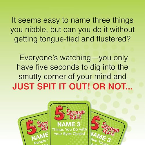 5 Second Rule Uncensored Card Games for Adults - Adult Card Games for Game Night, Travel, Funny Adult Card Game & Icebreaker, Game Nights, Think Fast and Shout Out Answers, Ages 17+ - style: Uncensored