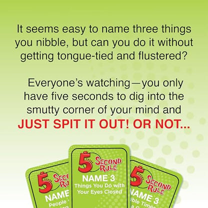 5 Second Rule Uncensored Card Games for Adults - Adult Card Games for Game Night, Travel, Funny Adult Card Game & Icebreaker, Game Nights, Think Fast and Shout Out Answers, Ages 17+ - style: Uncensored