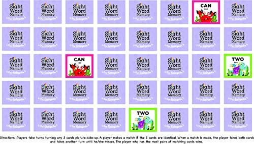 Urban Supply Sight Word Memory Game / Matching Game. Reading & Language Building for Grades Pre-Kindergarten Through Second Grade. Early Children's Educational Learn to Read (Pre-Kindergarten)