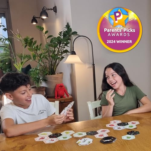 Groopic Monster's Style, Award-winning and Fun Twist on Rummy Game for kids | A fresh, innovative twist: build groups around definition cards. 53 big hexagonal cards, Monster Games for kids, ages 8+.
