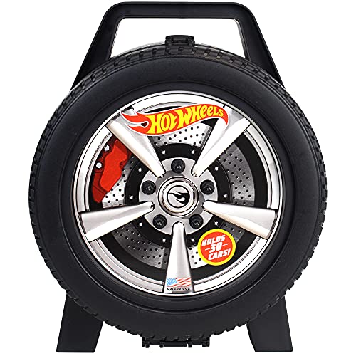 Hot Wheels 30-Car Storage Case – Organizer with Handle for 1:64 Die-Cast Cars, Portable Travel Carrying Case for Kids, Boys, and Collectors – Durable Toy Vehicle Holder | Durable portable travel carrying case for toy vehicles. Slim compact design for 1:64