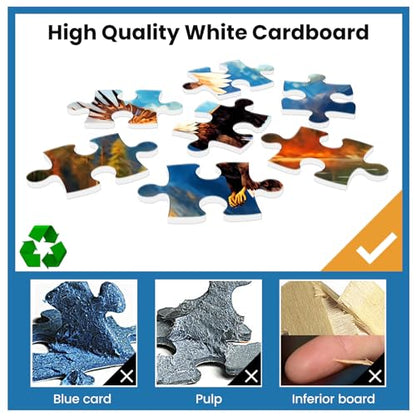 500 Pieces Puzzle for Adults,Bald Eagle Puzzle,Recycled Cardboard Mountain Lake Wildlife Animal Jigsaw Puzzle 500 Pieces,Challenging Game Home Decor Birthday Party Gift Toy for Teens Seniors 20.5*15in - style: Eagle