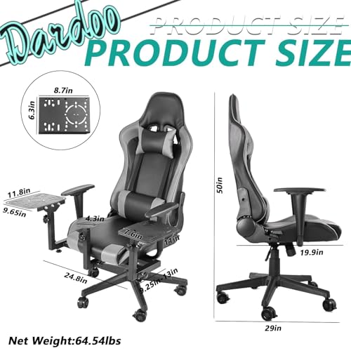 Dardoo Flight Simulator Cockpit with Gray Seats, fit for Thrustmaster HOTAS Warthog/G Saitek/Airbus Stick and Throttle/A10C Rocker, Multi-Scene Applications, ExcludingThrottle, Joystick and Pedal