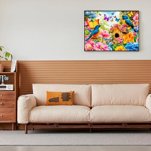 300 Piece Jigsaw Puzzle for Adults, Birds Flower Puzzles 300 Pieces for Adults Fit Together Perfectly, Challenging Puzzle for Friends Family Activity Game Nights- Finished Size 20.5×15 - style: Birds