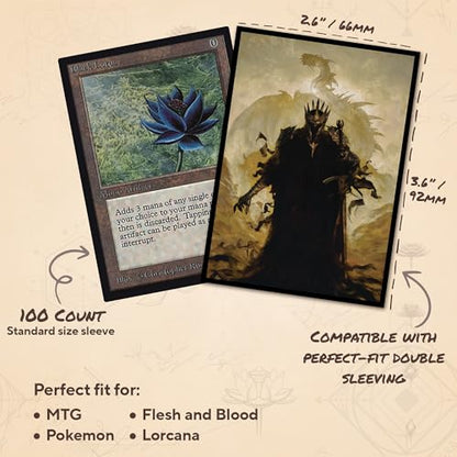The Black Marshal - MTG Card Sleeves, 104ct, Standard Size, Smooth | Double Sleeving Compatible, Smudge Resistant Matte Back, Compatible with Standard 66x92mm TCG and Magic The Gathering Cards. - color: The Black Marshal, size: Smooth