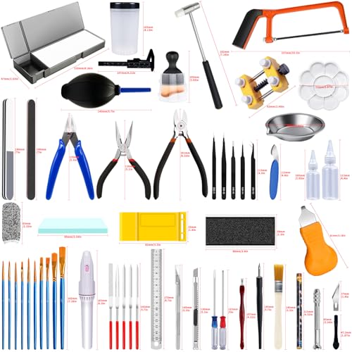 108Pcs Modeler Basic Tools Craft Set, Hobby Modeling Tools for Gundam Model Car Airplane Repairing & Fixing