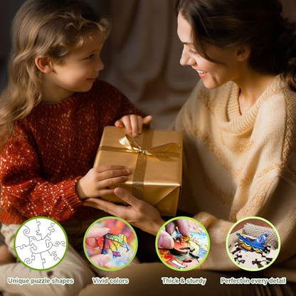 Wooden Puzzles for Kids Ages 6-8 - 50 Pieces Cute Owl Puzzle - Unique Animal Shaped Puzzles Ages 5-8 - Birthday Gift for Kids(11.4x11.4in)‌ - color: Cute Owl