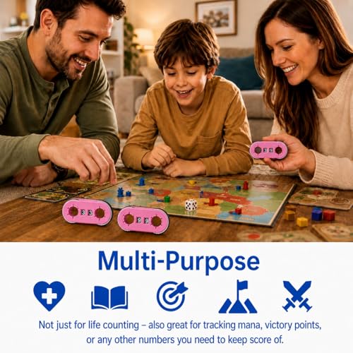 2 Pack MTG Life Counter - HP Tracker with Tracking Card SlotMTG Tabletop RPG(not inclouded dice Inside) Dungeons and Dragons(2 Pack Pink) - color: Color a