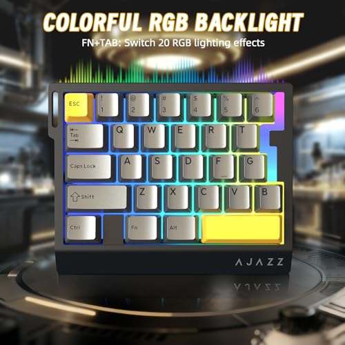 A.JAZZ AK029 Wired 29 Keys One-Handed RGB Gaming Keyboard with 8000HZ,0.01mm RT Magnetic Switches Adjustable Actuation,Hotswappable Mechanical Keyboard,Aluminum Plate,Web Driver for Gamers-Black - color: Black