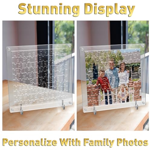 Funwares ImPuzzable Clear Acrylic Puzzle, 100 Pieces, Impossible Jigsaw | False Edges & Corners, Double-Sided Crystal-Clear Pieces, Insanely Hard Brain Teaser, Gag Gift & White Elephant Champ - size: 100 Piece