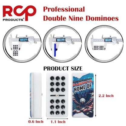 Dominos Set for Adults – Domino Cubano Profesional de 55 Fichas, Metal Spinner,Caja de Madera, Board Game with Wood Case Juegos de Mesa (Customized Tiles) - color: Customized Tiles