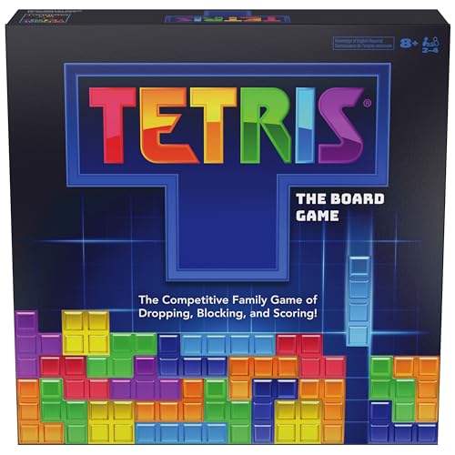 Spin Master Games Tetris: The Board Game | Head-to-Head Tetris Challenge, Drop Tetriminos into Grids to Make Lines & Block Opponents, For 2-4 Players, Ages 8 & Up - style: Tetris Booard Game