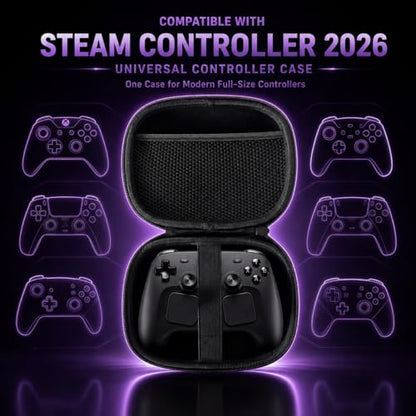 Packmini Omni-X Universal Controller Case, Steam Controller 2026, Xbox, PS5 | Hard Shell Protective Carrying Case for Xbox Wireless, PS5 DualSense, Switch 2 Pro Controllers & More