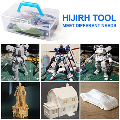 HIJIRH 108Pcs Model Tool Kit Modeler Basic Tool Craft Tool Set Hobby Tools | Modeler Basic Tools Craft Set Hobby Building Tools Kit for Gundam Tool Kit Assembling Miniatures Mecha Car Model Building