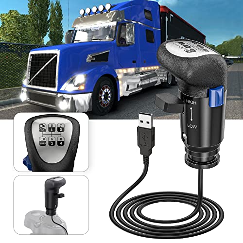 aikeec USB Gearshift Knob from a Man Truck ATS ETS for Logitech G29 G27 G25 G920 H Gearshift Shifter Knob for ATS ETS2 Games AI PC … | USB gear shift knob for ATS/ETS2 truck simulation, compatible with Logitech G25 G27 G29 G920 shifters for PC sim gaming