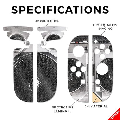 Glossy Glitter Gaming Skin Compatible with Nintendo Switch 2 Joy-Con Controller 2 Pack - Booming Box - Premium 3M Vinyl Protective Wrap Decal Cover - Easy to Apply | Crafted in The USA by MightySkins - color: Booming Box, size: 2 Pack of Joy-Con Skins, st