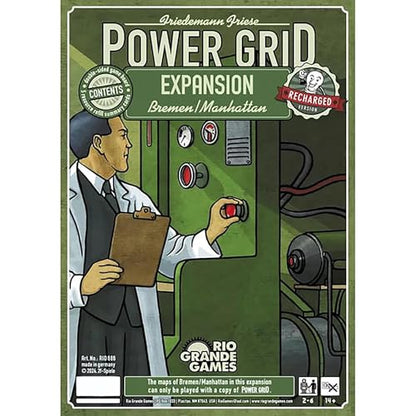 Rio Grande Games Power Grid Board Game: Bremen/Manhattan Strategy Expansion, 2-6 Players