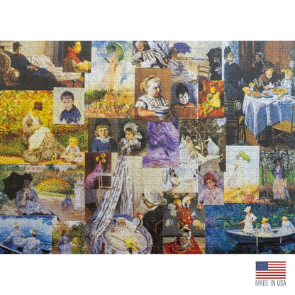 Portraits By Claude Monet, Premium 1000 Piece Jigsaw Puzzle for Adults, Glare-Free, Soft-Touch Puzzles, Made in USA, Puzzle Lovers Gift Ideas, 26.6" x 19.25" - color: Portraits By Claude Monet