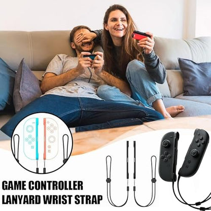 Arvytosty Magnetic Wrist Straps for Switch 2 Joy-Con, Adjustable Lanyard with SR/SL Buttons, Compatible with Switch 2 Mouse Mode, Replacement Wrist Strap Accessories (Black-4 Packs) - color: Black-4 Packs