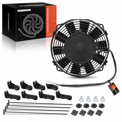 A-Premium 7.5'' 7.5 inch Slim Universal Electric Cooling Fan Assembly | 12V 80W, Pull Fan with Mount Kit - style: 7.5 inch