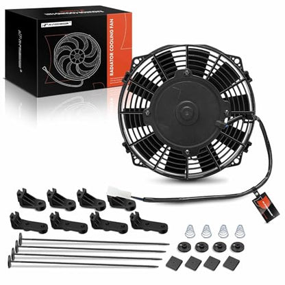 A-Premium 7.5'' 7.5 inch Slim Universal Electric Cooling Fan Assembly | 12V 80W, Pull Fan with Mount Kit - style: 7.5 inch