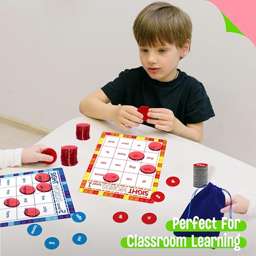 SpriteGru Sight Word Bingo Game, 120 Sight Words Learn to Read Level 1 & Level 2 Bingo Board Game Dolch's & Fry's Words Lists for Kindergarten and Preschool Kids 4-8, Perfect for Classroom & at Home - style: Sight Word Bingo Game Level 1-2