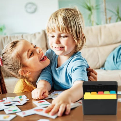 H4D Index Card Holder 3x5 Inches with 25 Plastic Dividers, Black - color: Black, size: 3x5 inch